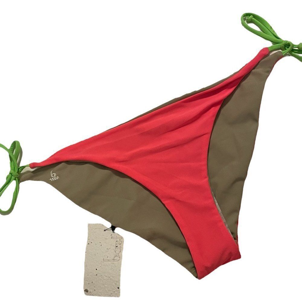 Basta Surf Neon Side Tie Reversible String Bikini Bottoms Sz. L NWT